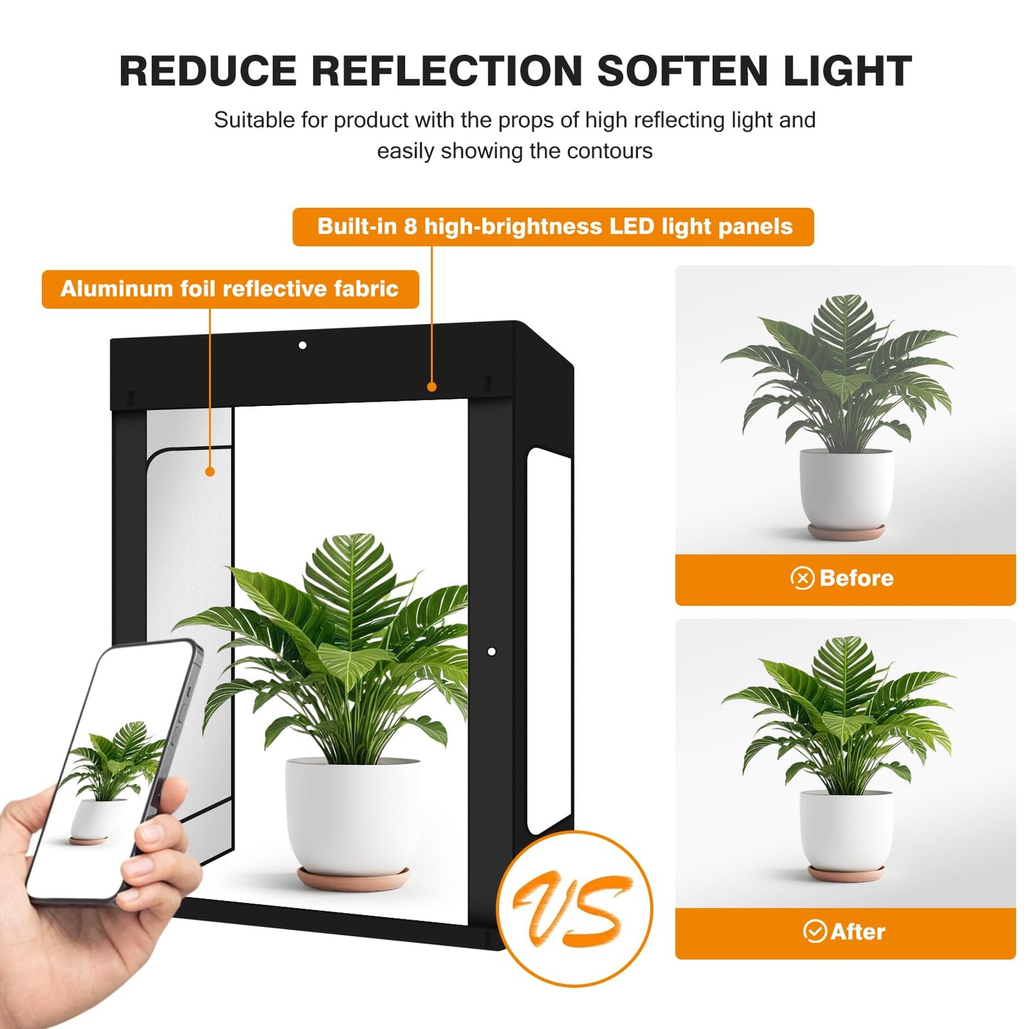 Professional Photography Studio LED Dimmable Large Shooting Tent 47x39x78 ZKEEZM Large Lightbox Photo Video Continuous Lighting Cube Shooting Tent Kit Soft Box with 3Colours Backdrops and Carrying Bag