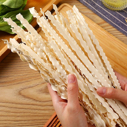 JTEDZI Knife Sliced Noodles Wavy Knife Cut Noodles, Chinese Flat Dry Wide Noodles, Vegetarian Knife Shaved Noodles, Dao Xiao Mian, 刀削面, 500g/17.63oz (pack of 1)
