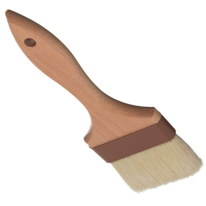 SPARTA 4037600 Boarhair Basting Brush, Flat Brush with Flat Brushhead, 9.25"L x 4"W, Wood Handle