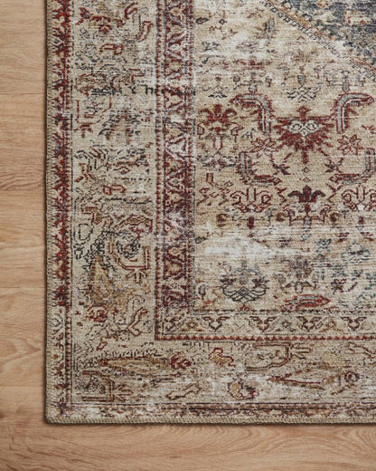 Loloi Amber Lewis Georgie Collection GER-04 Teal/Antique 10'-0" x 14'-0", .19" Pile Height, Area Rug