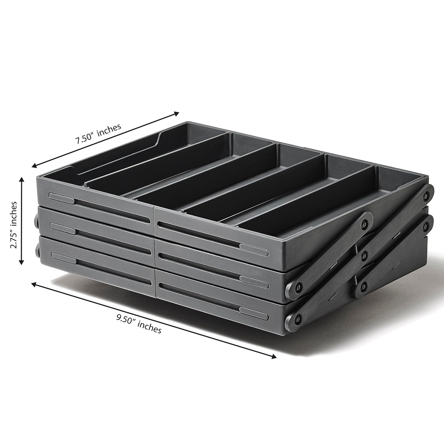 Ontel Smart Drawer Organizer - Multi-level Jewelry Holder, Cosmetics Organizer, or Office Drawer Organizer with Adjustable Dividers for Organization and Storage, Fits Drawers 9.5"W x 7.5"L x 2.75"D