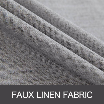 MIULEE Blackout Curtains - 100% Thermal Insulated Linen Texture Drapes | Grey, 52x72 Inch (2 Panels)