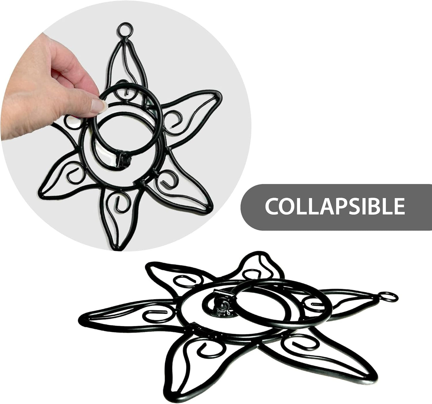Set 2 Lilys Home Southwestern Sun Decorative Votive Candle Tea Light Wall Mount Sconces, Black Steel, with Clear Glass