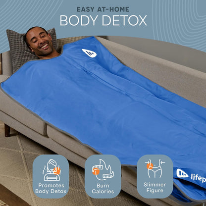 LifePro RejuvaWrap Infrared Sauna Blanket — Portable Sauna Bag with 9 Temp Levels Low EMF Far Infrared Heating — At Home Full Body Rejuvenation & Relaxation