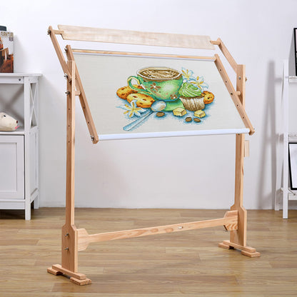 ELUKHT Embroidery Frame, Stand, Cross-Stitch Frame, Adjustable, Wooden Frame to Embroidery Frame, Needlework Stand Wooden Embroidery Frame