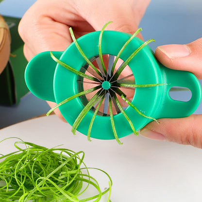 HENWAFX Kitchen green onion shredder,Green Onion cutter ，12 Blade Design，green onion slicer tool（2Pcs)