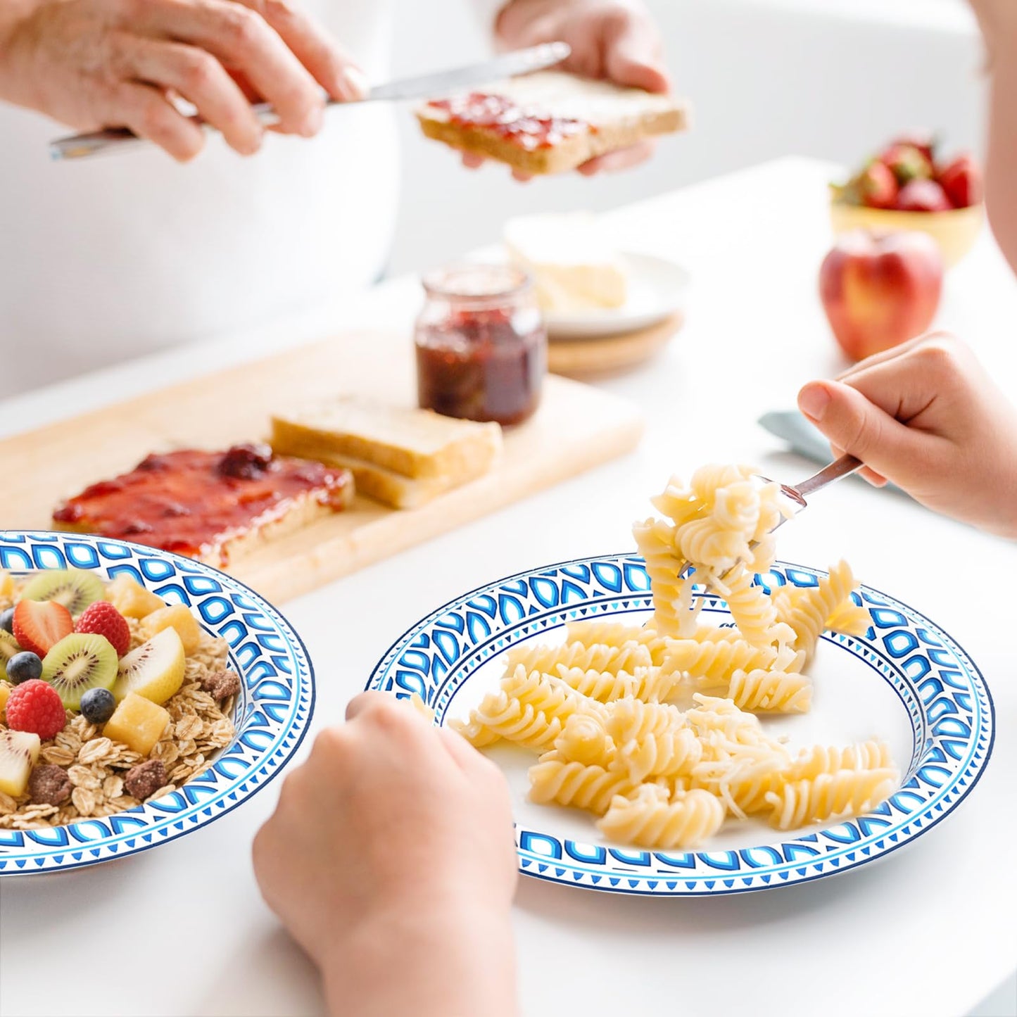 Clawsoff 8.5 Inch Paper Plates Bulk 280 Count, Cut Proof Heavy Duty Paper Plates, Soak Proof Dessert Plate, Disposable Dinner Plate for Party, Birthday and Picnic