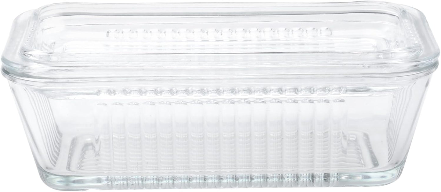 Multi Function Butter Dish, 6-Inch, Clear Design