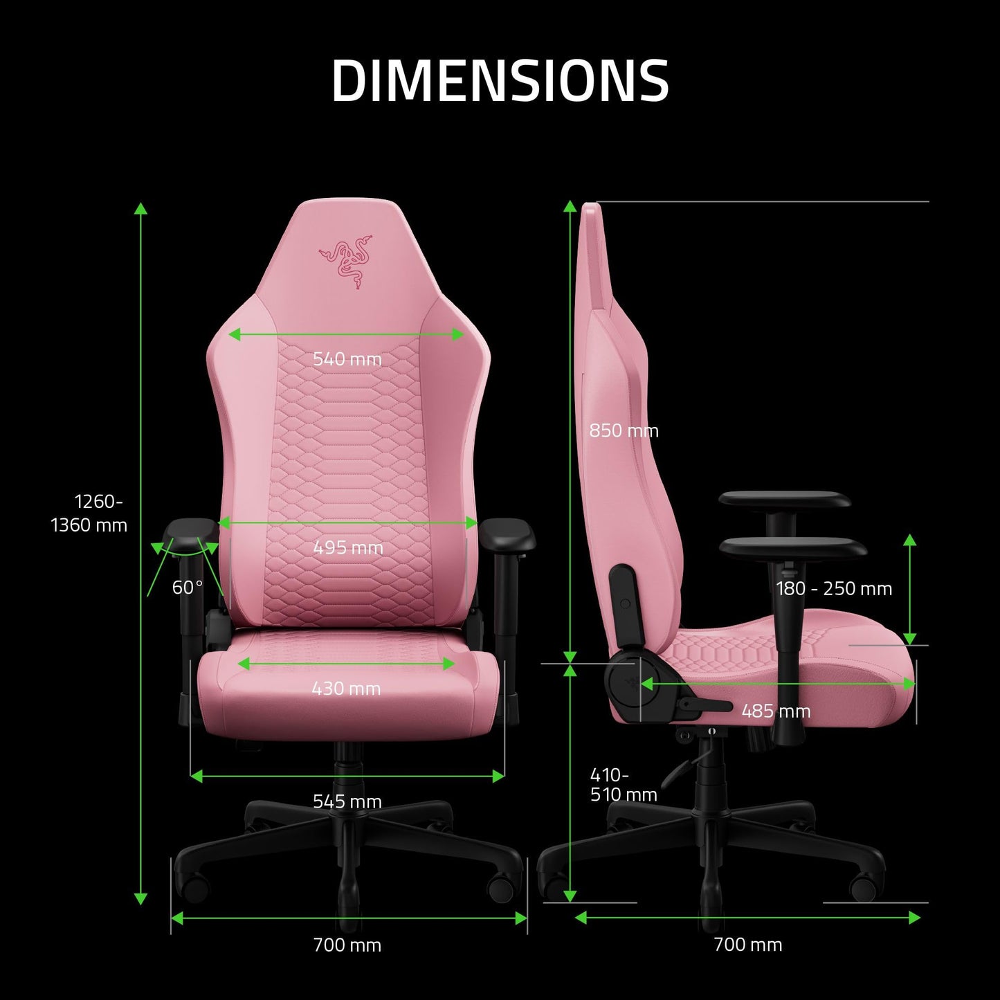 Razer Iskur V2 X NewGen Ergonomic Gaming Chair — Built-in Lumbar Support, Cooltouch Gen-2 EPU Leather, Ultra-Wide Seat Base, Adjustable 152 Degree Recline, Foam Cushions — Quartz