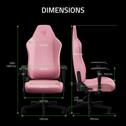 Razer Iskur V2 X NewGen Ergonomic Gaming Chair — Built-in Lumbar Support, Cooltouch Gen-2 EPU Leather, Ultra-Wide Seat Base, Adjustable 152 Degree Recline, Foam Cushions — Quartz
