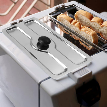 LIFKOME Metal Toaster Dust Covers, Stainless Steel Electric Bread Maker Upper Covers for Toaster Appliance Accessories