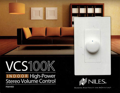 Niles 5 Pack VCS100K In Wall Rotary Switches, White, ON-ON Operation