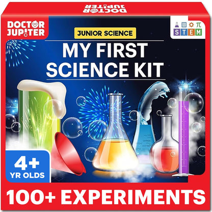 Doctor Jupiter My First Science Kit for Kids Ages 4-5-6-7-8 | Birthday Gift Ideas for 4+ Year Old Boys & Girls | Toy Stem Kit with 100+ Experiments | Learning & Educational Projects