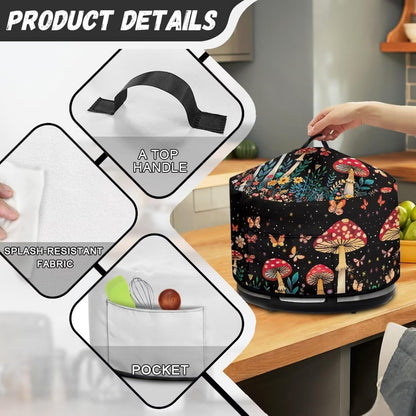 Crock Pot Dust Cover - Mushroom Slow Cooker Dust Cover for 6, 7, 8 Quart Oval Crock Pot