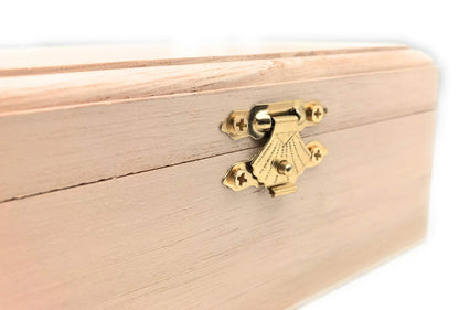 12 Pc Unfinished Rectangle Wood Boxes, Natural DIY Craft Stash Boxes with Hinged Lid and Clasp, Ideal for Arts, Crafts, Hobbies, Jewelry, and Keepsake Storage