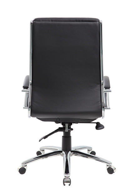 Boss Office Products CaressoftPlus Executive Chair, Traditional, Metal Chrome Finish (B9471-BK)