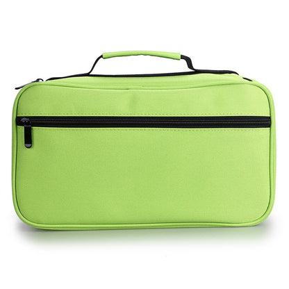 BTSKY Art Marker Carrying Case Lipstick Organizer-60 Slots Canvas Zippered Markers Storage for Touch Spectrum Noir Paint Sharpie Markers, Empty Wallet Only(Green)