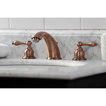 Kingston Brass KB976AL Victorian Widespread Bathroom Faucet, Antique Copper, 10 x 5.75 x 4.06