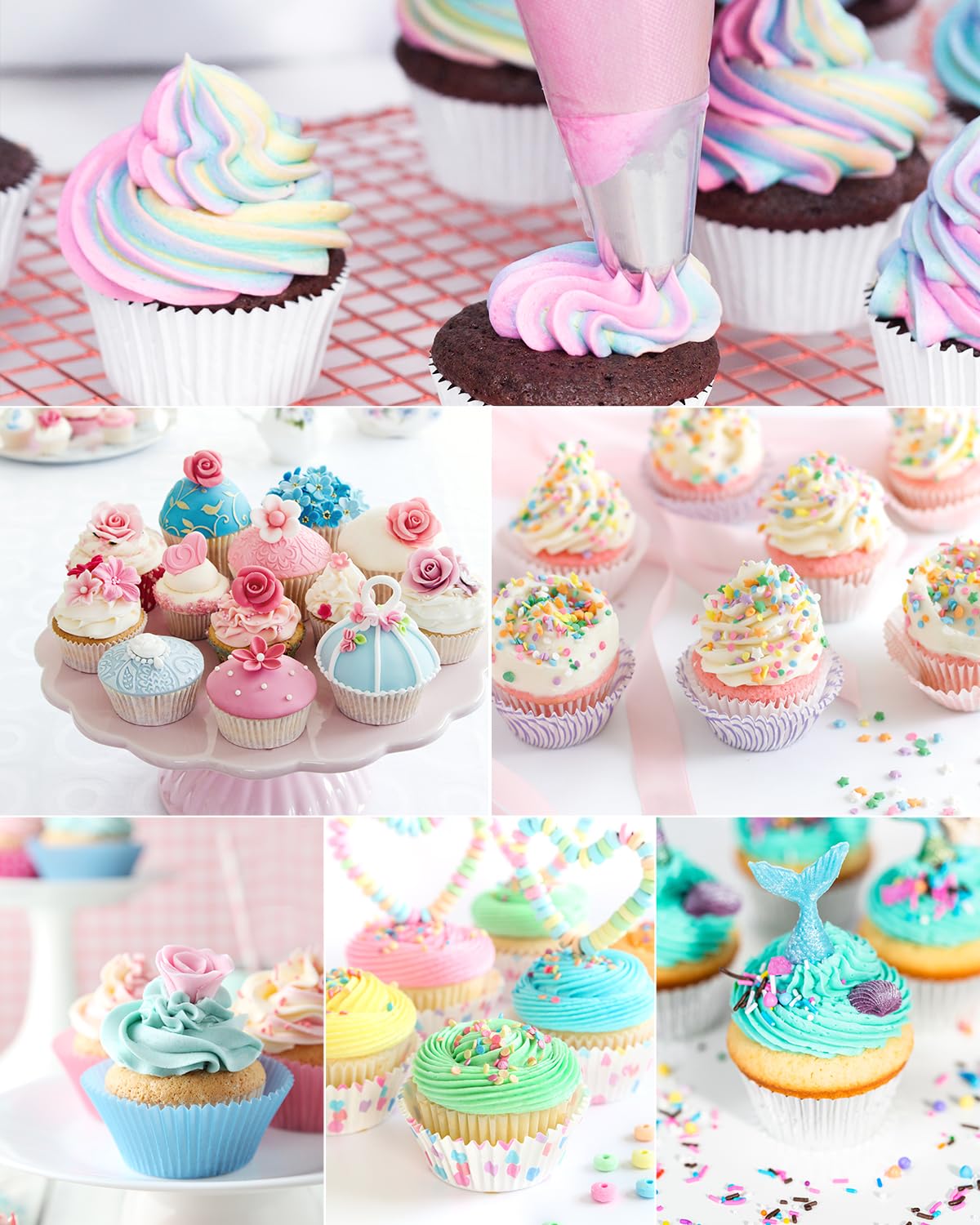 24 Inch Extra Large Piping Bags Disposable, 100 Pieces Icing Bags, Tipless Piping Bags, Thickened Pastry Bags, Non-Slip & Anti-Burst, Frosting Piping Bags for Cakes Cookies Decoration