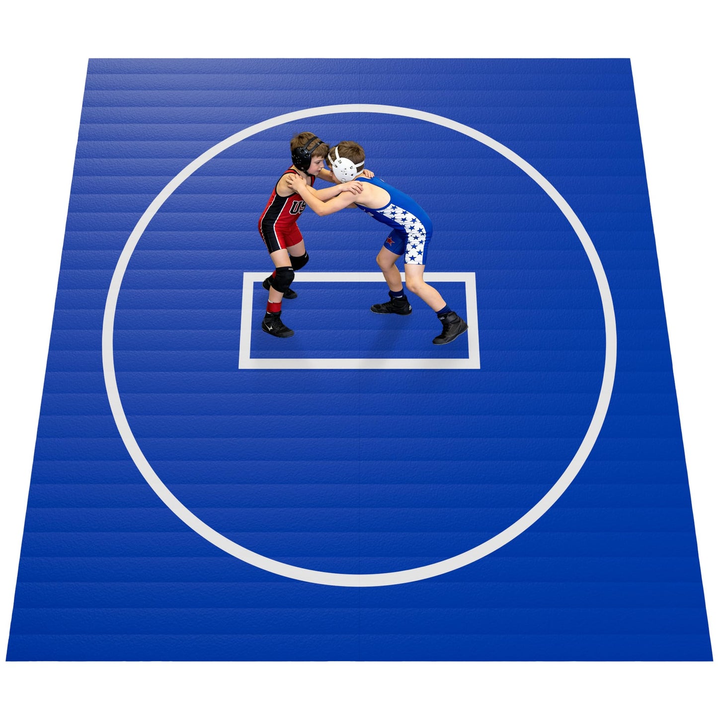 HFPFTS Wrestling Mat for Home, 10’x 10’x 1.25” Wrestling Mat, Safe Wrestling & Play Mat for Kids and Family, Jiu Jitsu, BJJ, MMA, Wrestling Mats, Martial Arts, Tumbling, Easy Clean, Gym Mat, Blue