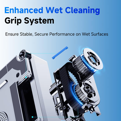 OUKESEN Window Cleaning Robot,9000Pa Sauction & 75N Cleaning Force with 4 Water Spray Support 5 Cleaning Modes & Remote Control,Window Cleaner Robot for Wet Cleaning Frame & Frameless Windows & Tiles
