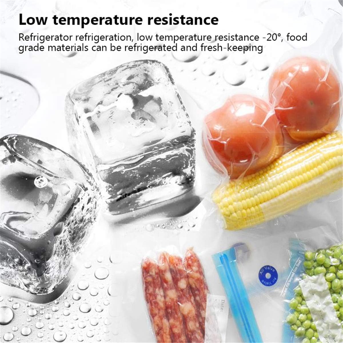 10pcs Handy Portable Vacuum Sealer Bags for Food, Kitchen Heat Sealing Machine (NO Hand Pump)