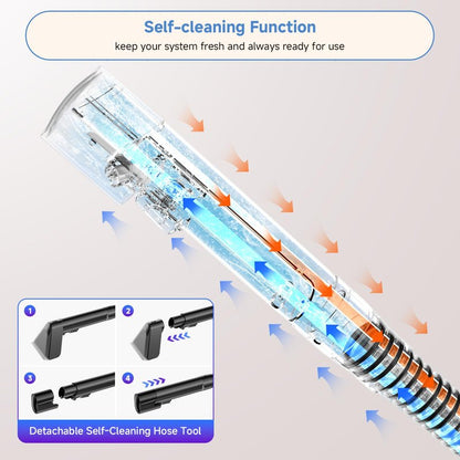 Vaconly Portable Carpet & Upholstery Cleaner Machine, Handheld Spot Cleaner with Dual Brush, 18KPa Suction, Large Removable Tank for Couch, Car, Stairs, Rugs & Pet Stains, Blue