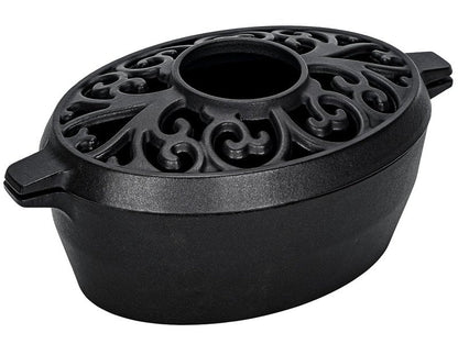 GoCampDirect Wood Stove Steamer - 2.5 Quart Wood Stove Humidifier, Full Porcelain Enamel Coated Cast Iron humidifier for Rust Proof, Matte Black Finish with Lattice Top Black