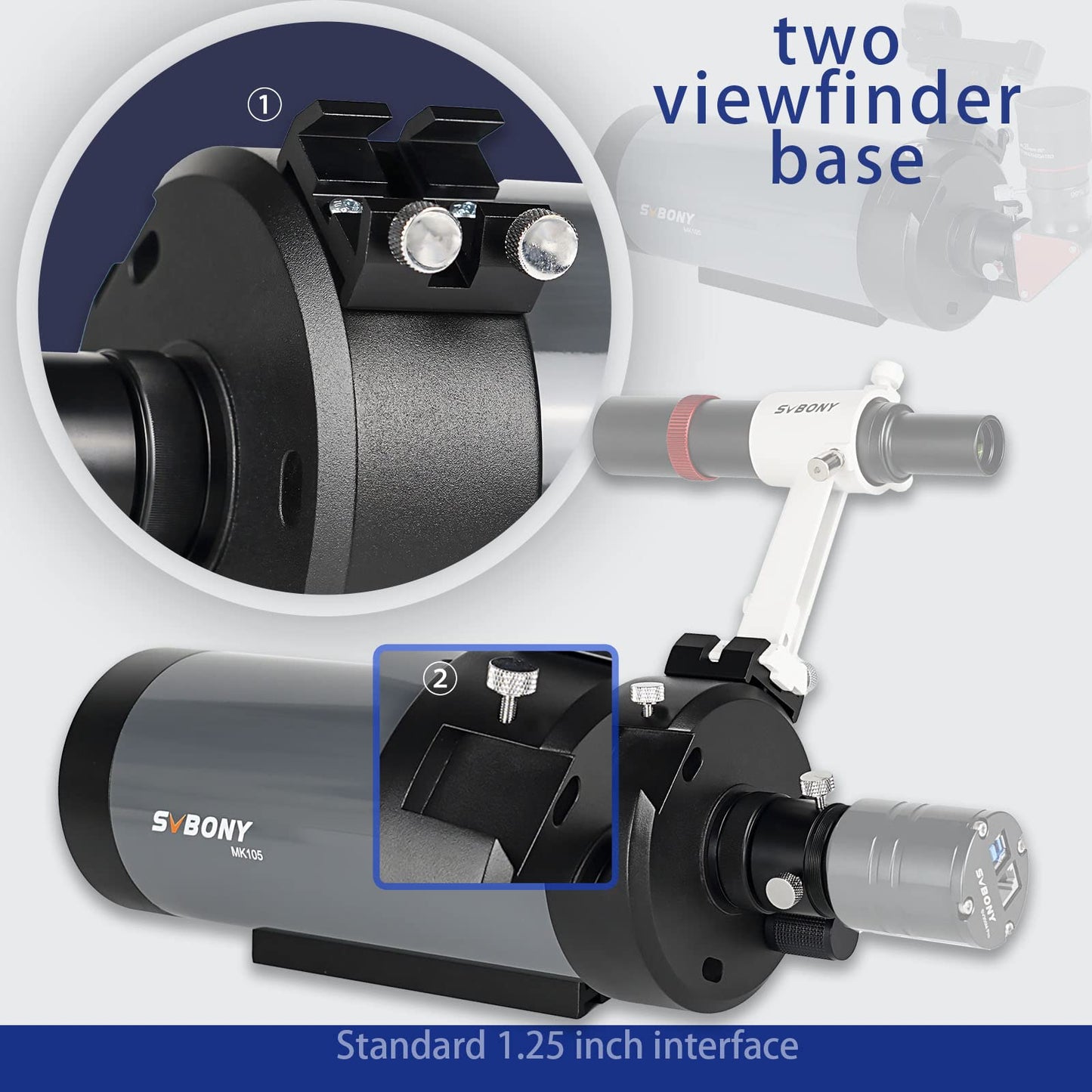 SVBONY MK105 Maksutov-Cassegrain Telescope, Dispersion-Free Imaging, 105mm Catadioptric Telescopes,160mm Dovetail Plate Catadioptric OTA, High-Reverse Electrolyte Coating for Planet Visual Photography