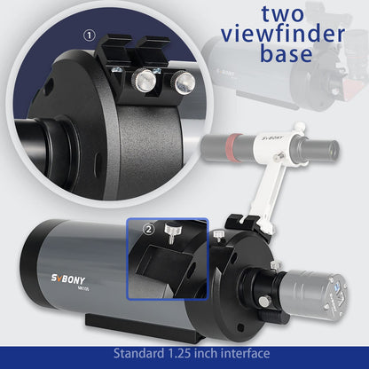 SVBONY MK105 Maksutov-Cassegrain Telescope, Dispersion-Free Imaging, 105mm Catadioptric Telescopes,160mm Dovetail Plate Catadioptric OTA, High-Reverse Electrolyte Coating for Planet Visual Photography