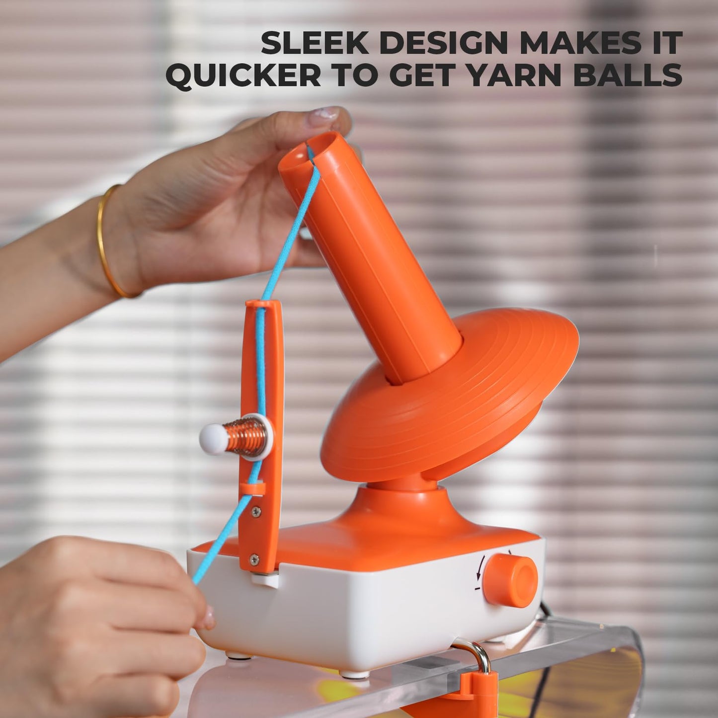 Yarn Winder, Electric Yarn Ball Winder for Crocheting, Compact Yarn Cake Winder