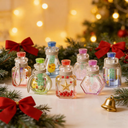 Xidmold 7Pcs Wishing Bottle Shaker Resin Molds Quicksand Bottle Container and Stopper Silicone Molds Epoxy Resin Casting Mold for DIY Jewelry Crystal Keychain Pendants