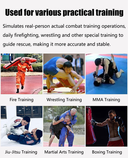 MMA Grappling Dummy, Brazilian Standing Poseable Mannequin, Double Layer Waterproof Oxford Cloth, Wrestling Training Dummy, for Boxing Judo Martial Arts Unfilled(A: Yellow,170cm)