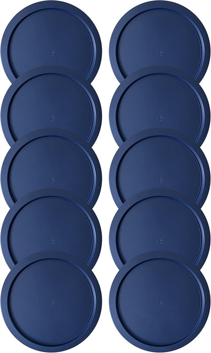 Replacement Lid for Pyrex 4 Cup Bowl Dish 7201-PC Blue, 6" Storage Plastic Cover (10-Pack)