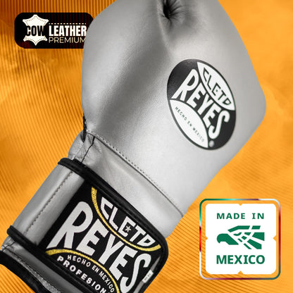 CLETO REYES Training Gloves with Leather Strap & Attached Thumb and Hook & Loop Closure, 14oz, Classic Red