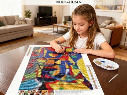 NIHO-JIUMA Adult 5D Diamond Painting Kits Modern Abstract Art, DIY Full Drill Diamond Art for Adults & Teens, Home Wall Decoration (40x50cm/16x20 inch)