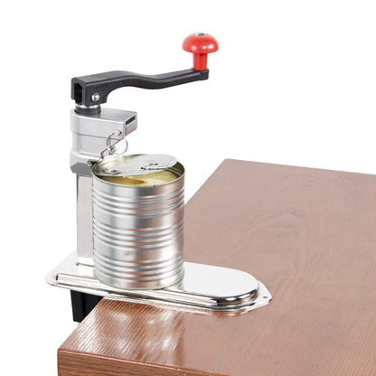 Rismanor Commercial Manual Can Opener Table Industrial Heavy Duty Can Opener with Plated Steel Base Adjustable Height Up to 13" Tall for Restaurant Kitchen Hotel Bar