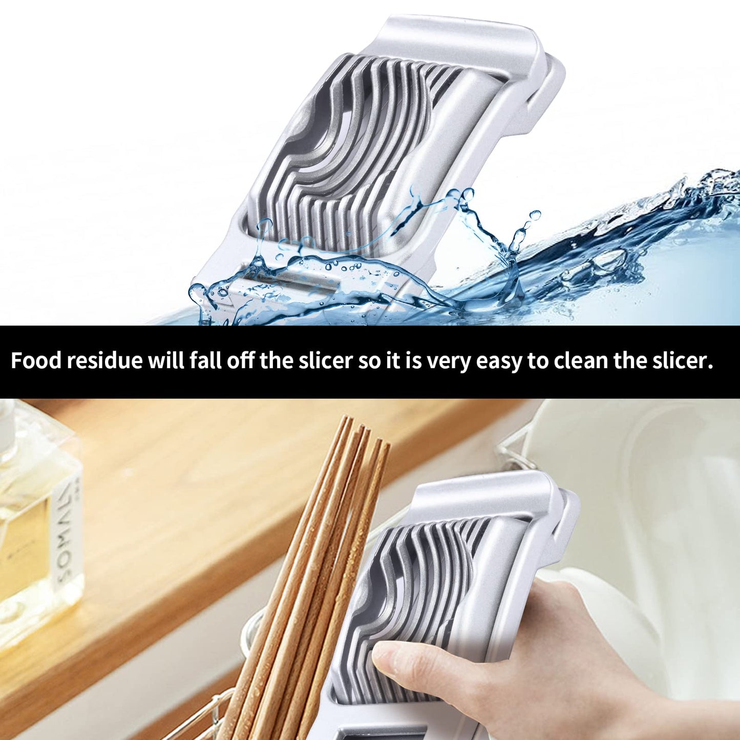 2 Packs Egg Slicer,Strawberry Slicers, Stainless Steel Wire Egg Slicer for Hard Boiled Eggs, Heavy Duty Aluminum Base Metal Egg Cutter for Egg Strawberry Soft Fruit & Food, Dishwasher Safe