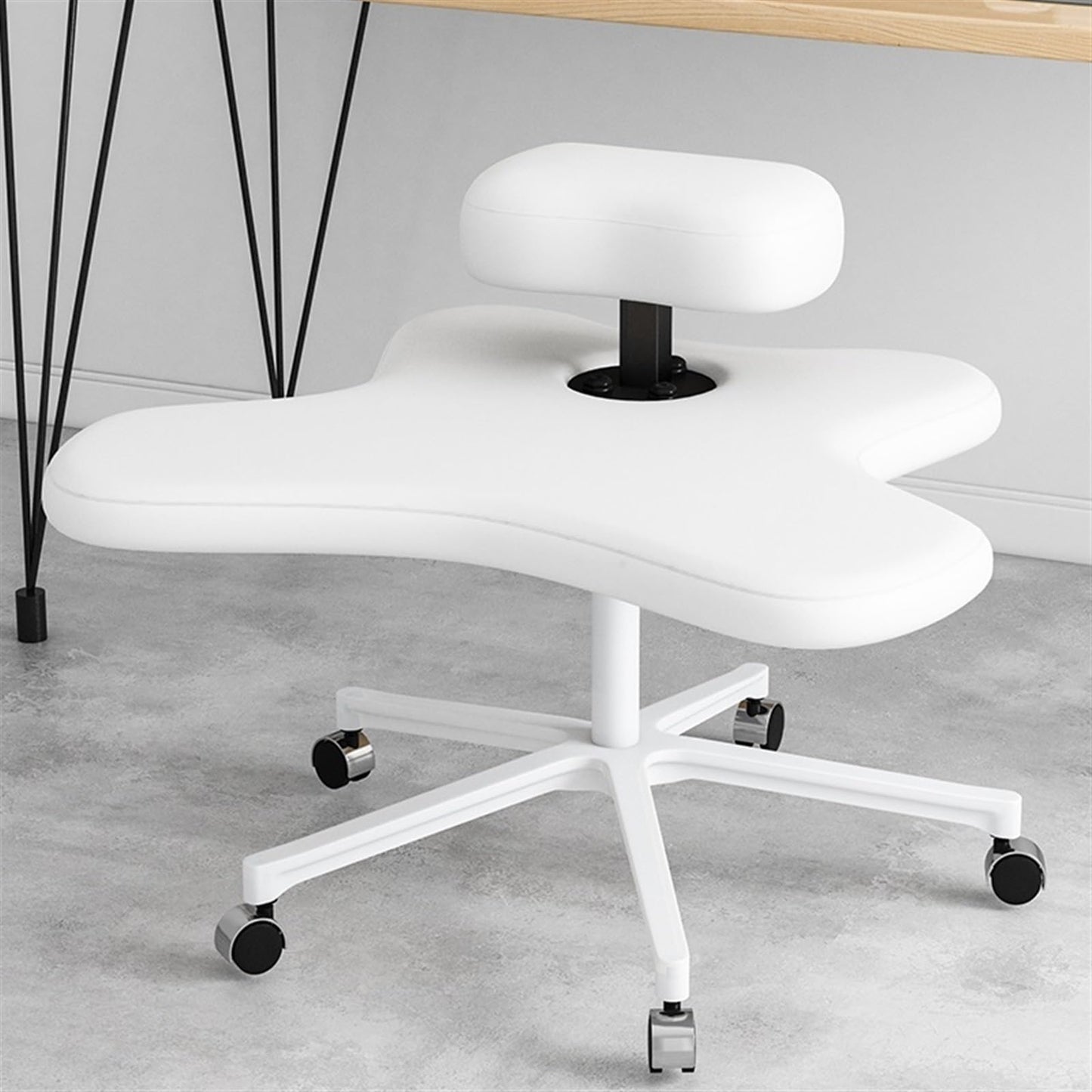 Office Chair Cross Legged Chair，Cross Legged Sitting Kneeling Office Chair with Wheels, Meditation Seat for Reducing Back Pain, Ergonomic Posture Corrective Seat - Improve Posture and Reliev