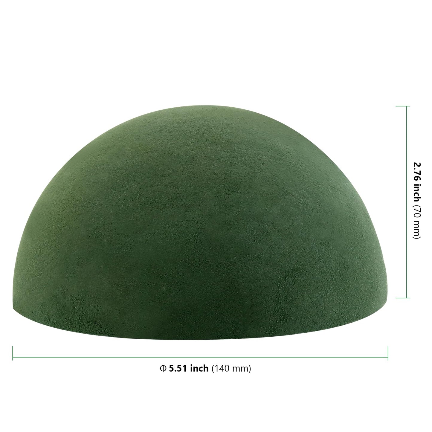 HAKZEON 8 PCS Floral Dry Foam Half Ball, Green Foam Half Ball, Round Foam Block Green Floral Foam Round Ball for Artificial Plant Arrangement, 5.5 x 2.75 Inch
