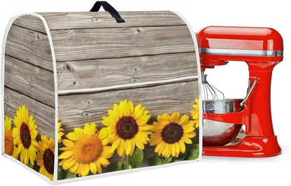 Stand Mixer Cover Compatible with Kitchen Aid, Cute Sunflower Dustproof Covers with Accessories Pockets for Mixers