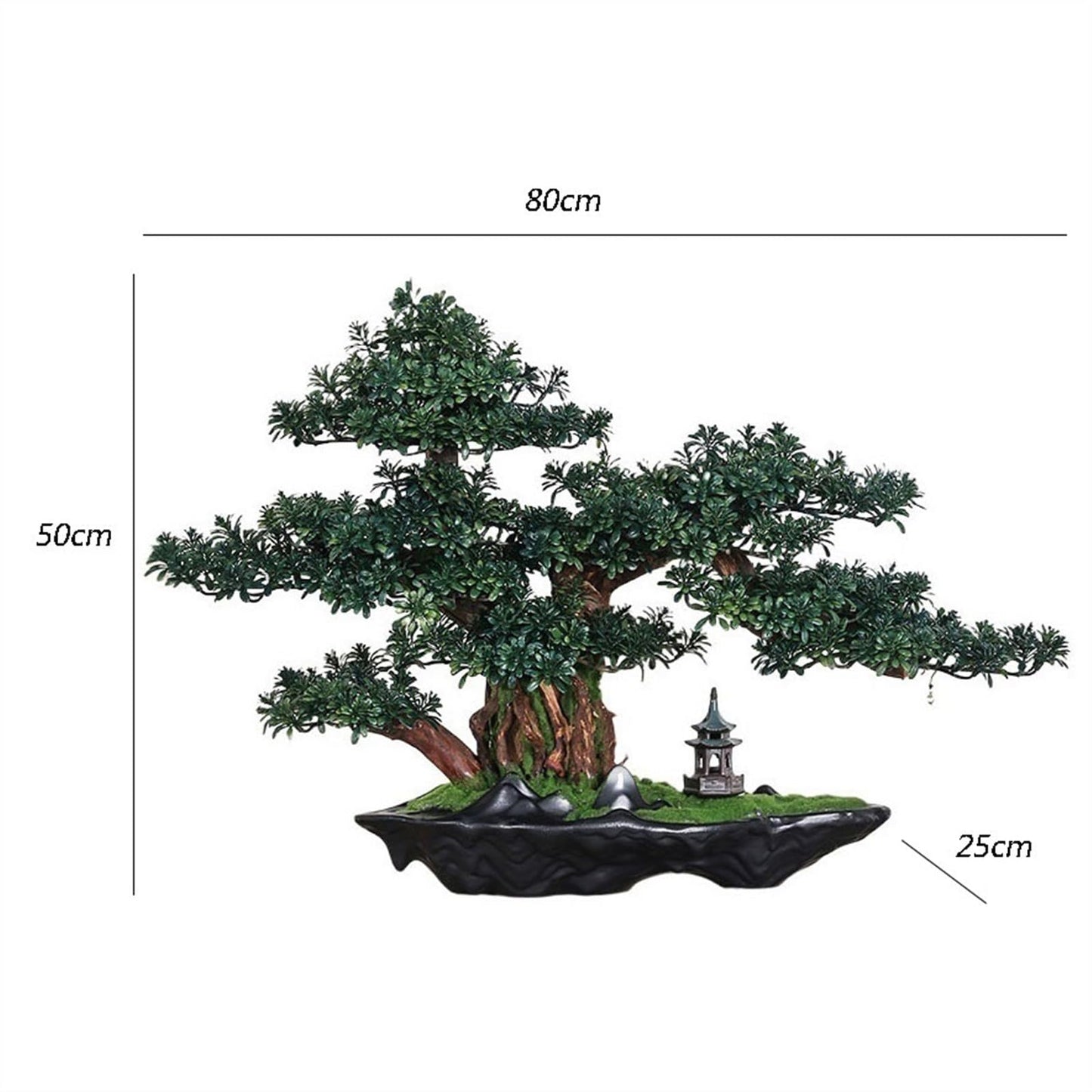 WANGHAI2024M Artificial Trees Modeling High-end Luxury Hotel Living Room Desktop Ornaments Simulation Tree Bonsai Fake Greenery Landscaping Artificial Bonsai