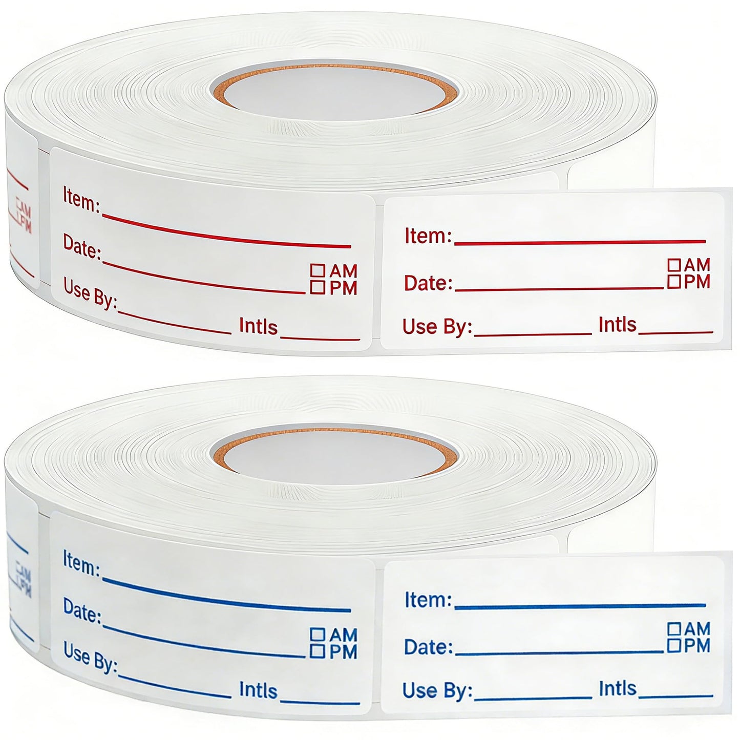 1000Pcs Food Labels, AIMEIKI 2 Rolls 1 x 2 Inch Removable Date Stickers Waterproof Food Storage Stickers for Freezer, Refrigerator, Food Containers Easy Clean No Residue