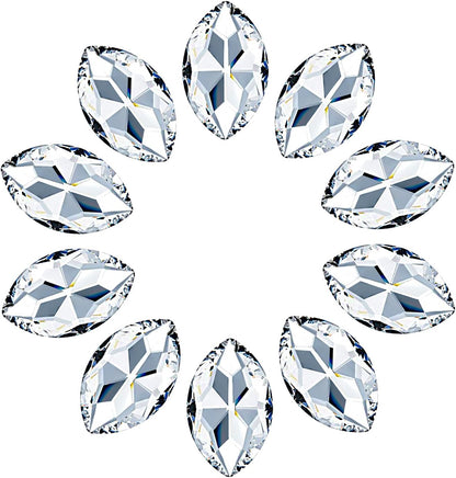 10pcs 1.5"/38mm LoveUnited Crystal Pendants Crystal Suncatcher - Hanging Crystals Prisms for Windows, FengShui, Hanging