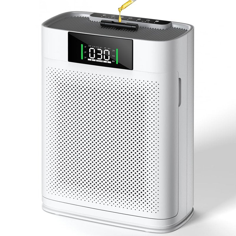 Air Purifier for Large Room up to 2300 Sq Ft, Honeyuan Air Purifiers for Pets, with PM 2.5 Display Air Quality Sensor, Aromatherapy, Child Lock, ZY3866G, off White