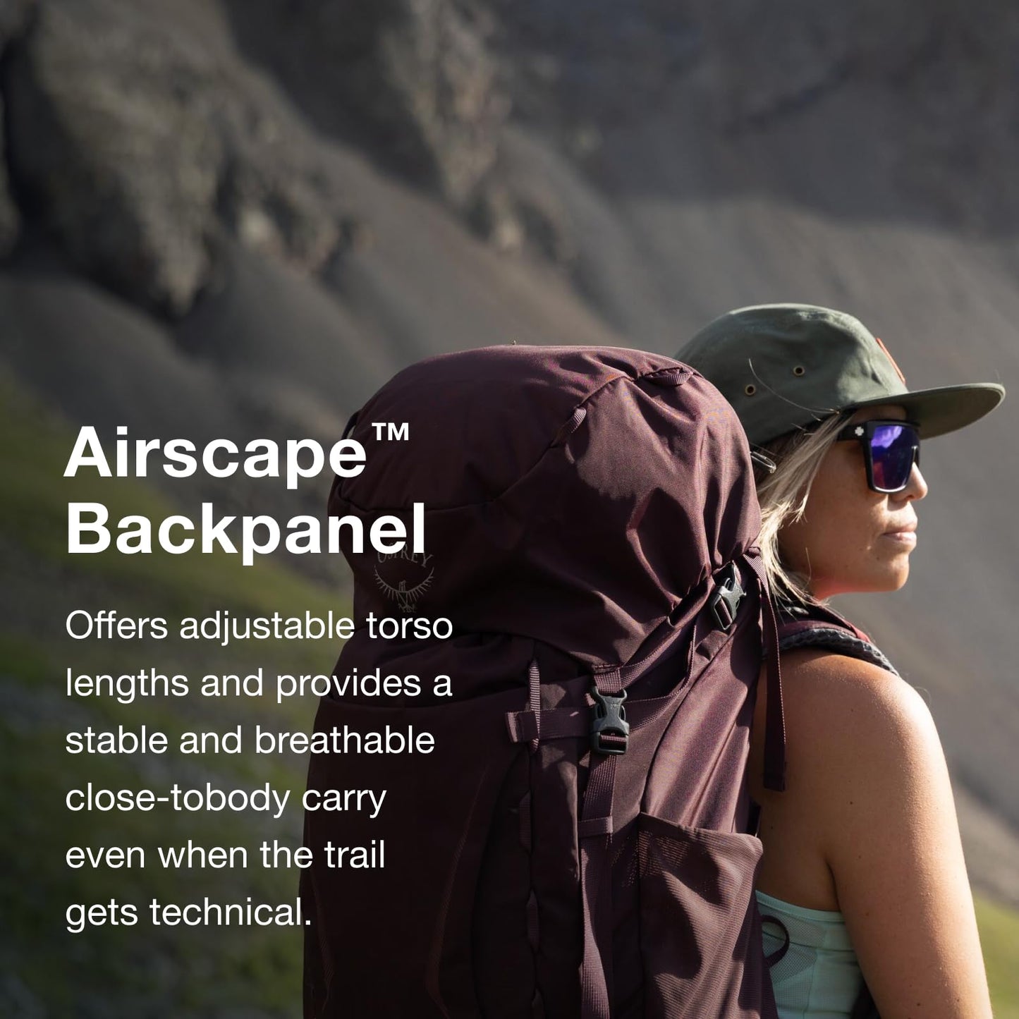 Osprey Kyte 58L Women's Backpacking Backpack with Hipbelt, Black, WM/L
