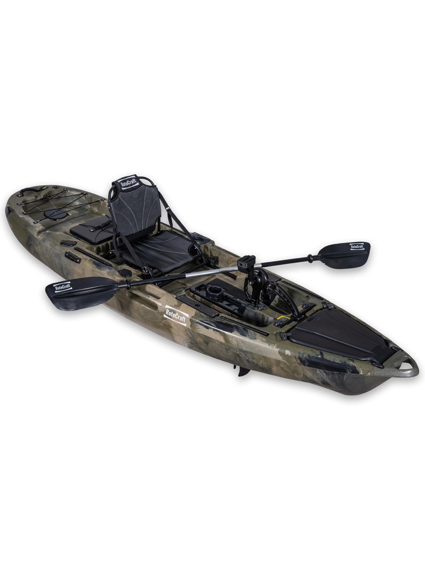 RC 10' Single Pedal Kayak - Propeller Drive (Green Camo)