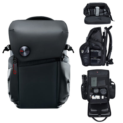 VSGO 20L Professional Camera Backpack for DSLR/SLR, Compatible with Sony Canon Nikon Cameras, DJI RSC2 Gimbals, Tripod, 15.6" Laptop, Lenses & Accessories – Waterproof TPU Canvas, Travel & Outdoor Use