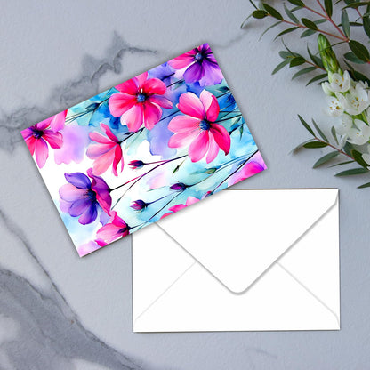 PARTH iMPEX 36 Floral Blank Note Cards With Envelopes - 4 x 6 inch All Occasion Greeting Cards, Watercolor Flowers Sympathy Thank You Notecards and Sealing Stickers