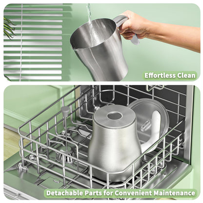 Maestri House Milk Frother, Variable Temp and Froth Thickness DualFro 600 Milk Frother Steamer, 21OZ Smart Touch Control Milk Warmer, Dishwasher Safe, Memory Function for Latte&Hot Chocolate (White)